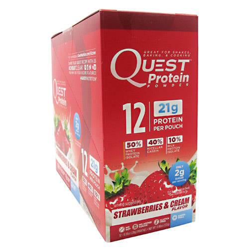 Quest Nutrition Quest Protein Powder - Strawberries & Cream - 12 ea - 888849000845