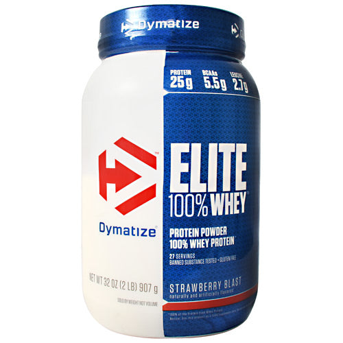 Dymatize Elite 100% Whey - Strawberry Blast - 2 lb - 705016599028