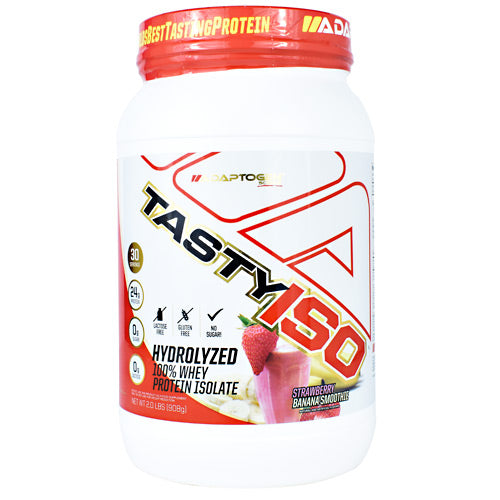 Adaptogen Science Tasty ISO - Strawberry Banana Smoothie - 30 Servings - 860375001053