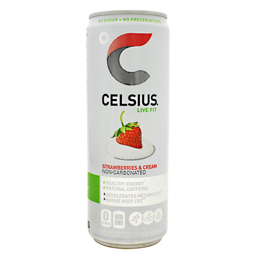 Celsius Natural Celsius - Strawberries and Cream - 24 Cans - 852481007197