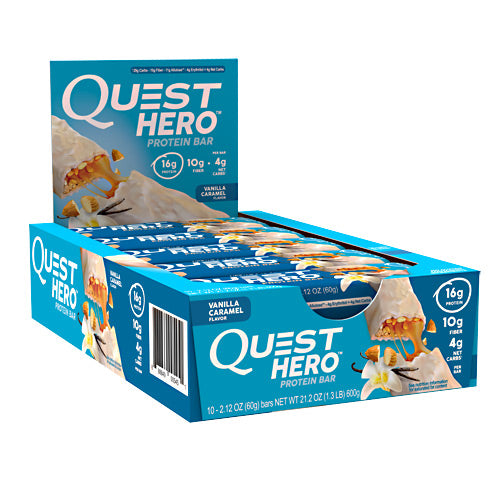 Quest Nutrition Hero Bar - Vanilla Caramel - 10 Bars - 888849005451