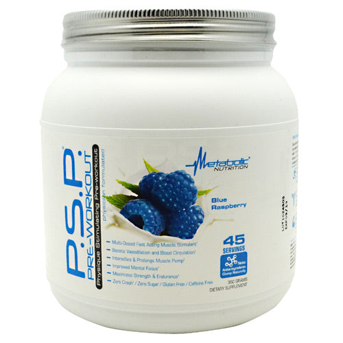 Metabolic Nutrition P.S.P Pre-Workout - Blue Raspberry - 360 g - 764779236014