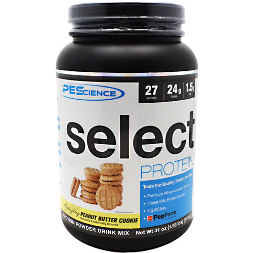 PEScience Select Protein - Peanut Butter Cookie - 27 Servings - 040232543098