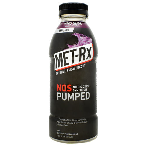 Met-Rx USA N.O.S. PUMPED - Nitro - Grape - 12 Bottles - 10786560579275