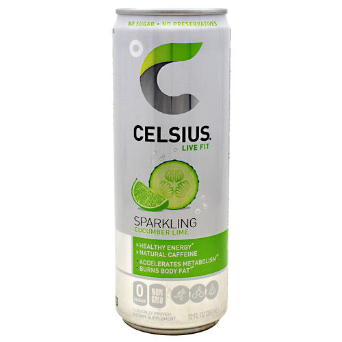 Celsius Natural Celsius - Sparkling Cucumber Lime - 24 Cans - 852481007173