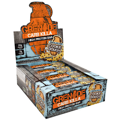 Grenade Carb Killa - Chocolate Chip Cookie Dough - 12 Bars - 847534003349