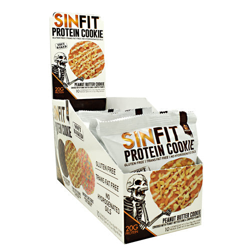 Sinister Labs Sinfit Cookie - Peanut Butter Cookie - 10 ea - 853698007383