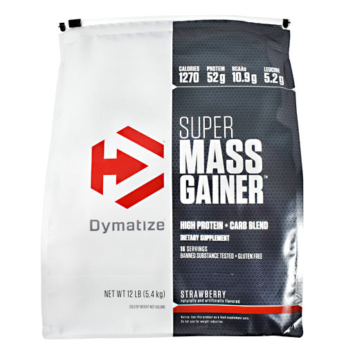 Dymatize Super Mass Gainer - Strawberry - 12 lb - 705016331543